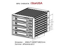 iStarUSA BPU-340SATA 3x5.25" to 4x3.5" SAS/SATA 6.0 Gb/s Hot-Swap Cage