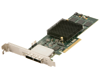 ATTO ExpressSAS R380 x8 PCIe 8-port Low-Profile SAS RAID controller with external connectors. For PC & Mac. Card only.