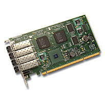 LSI Logic LSI7404XP-LC 4Gb/s Quad-port PCI-X Fibre Channel HBA. 4 X SFP Transceivers Included.