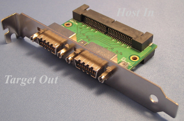 TMC SM-081 SAS Adapter. Converts Host Internal connectors to two 4X external connectors.