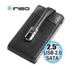 Ineo I-NA206U320 320G 2.5-inch External SATA Hard Drive, Built in USB Cable (Leather Wallet Design)