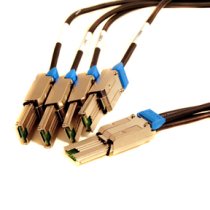 TMC C5656x4 - 1x SFF-8088 MiniSAS connector to (four) SFF-8088 External MiniSAS connectors External fanout cable.