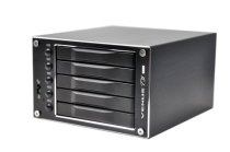 AMS VENUS T5 mini DS-2250J 5-Bay SATA RAID Storage Enclosure for 2.5″ drives. eSATA host interface. EZ-RAID setup with D