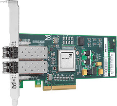 Brocade 825 Dual Port 8Gb/s Fibre Channel to PCIe Host Bus Adapter with Transceiver