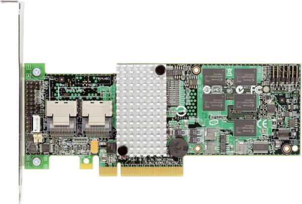 Intel RS2BL080 PCI-E 6Gb/s SAS RAID Controller with 2x SFF-8087 Internal miniSAS Connectors. (OEM LSI 9260-8i)