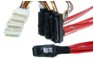 TMC I2629-xMC - SFF-8086 to (4) SFF-8482 fanout cable. INT MINI SAS 26-4x SAS 29, 0.5M, W/4 POS DC POWER