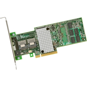LSI00277 - LSI MegaRAID SAS 9265-8i PCI-E 6Gb/s SATA+SAS RAID Controller. Dual Core 800MHz, 1GB DDR3. OEM.