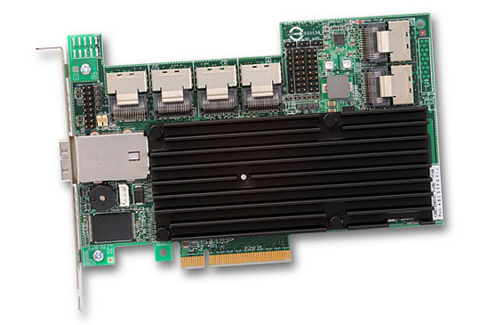 3Ware 9750-24i4e 24 Int. & 4 Ext ports (6x SFF8087, 1x SFF-8088) PCI-E X8 6Gb/s SAS RAID Controller. Card Only.