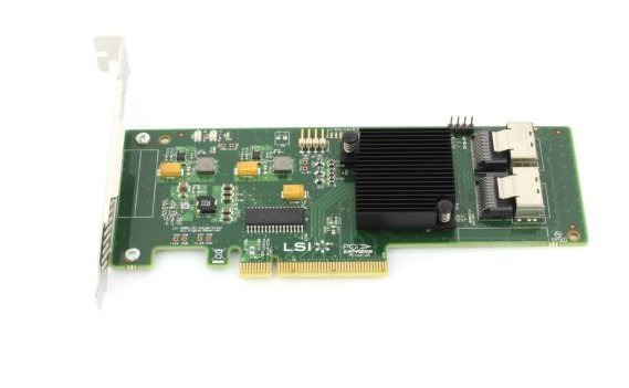 LSI SAS 9211-8i Low-profile eight-port 6Gb/s SATA and SAS PCIe HBA with Integrated RAID. Card Only