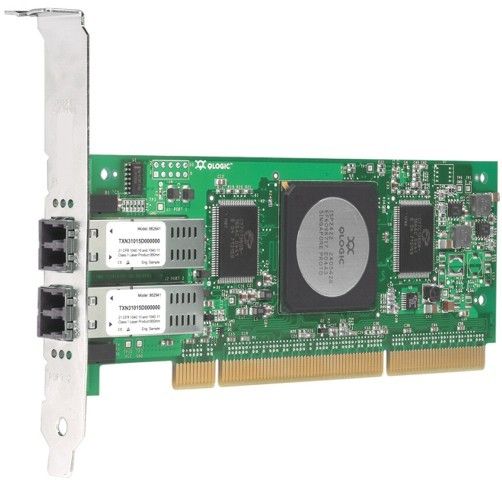 QLogic QLA2462 PCI-X Dual-Port 4Gbps Fibre Channel Host Bus Adapter w/ SFP Transceivers Installed