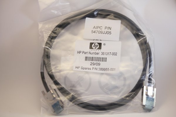 HP 361317-002 389955-001 SFF-8470 to SFF-8470 External SAS 4X Cable. 2M