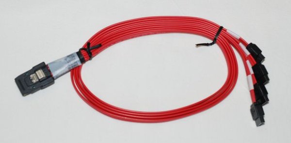 LSI 33906-00 / Molex 79576-3017 SFF-8087 to (4) 7-Pin SATA Fanout Cable. 0.5 Meter