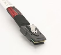 HP 538872-002 -- 0.5-Meter MiniSAS (SFF-8087, Target) to (4) 7-pin SATA (Host, Controller) Breakout Cable, Crossover.