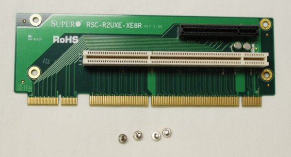 Supermicro RSC-R2UXE-XE8R 2U Riser Card with 1 x PCI-E & 1 x PCI-X Slots