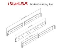iStarUSA TC-RAIL-20 20" Sliding Rail Kit for Most Rackmount Chassis