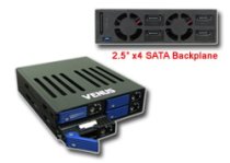AMS DS-524SSBK 2.5″ x4 SATA Backplane Module. SATA I/II/III & SSD compatible.