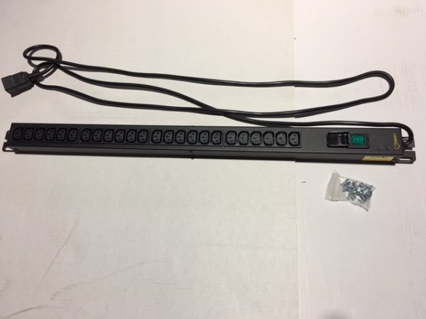 Geist PDU24IEC/C20 24x C13 Outlets, 3M cord to C20 plug, 16A/230V, with power switch, PDU