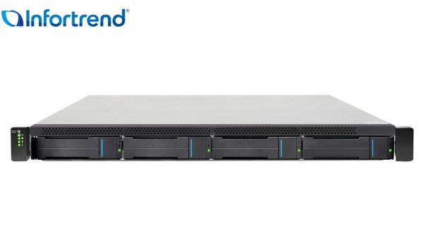 Infortrend GSe Pro 1000 Rackmount Models - GSe Pro 1000 1U/4bay GSEP100400RPC-6T, 4 x 6TB HDD (24TB RAW)