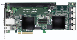 Areca ARC-1880ix-16 16+4 port PCIe 2.0 (x8) SAS 6Gb/s RAID Controller Full Height / 4GB ECC Cache