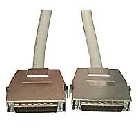 External High Density DB 50-pin to High Density DB 50-pin SCSI Cable w/ Clip-Type Connectors 2 Meter