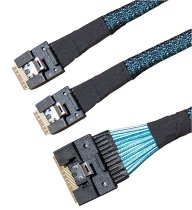 TMC I7033X2-xM Internal SFF-8654 SlimSAS 8i to SFF-8654 SlimSAS 4i x2 Cable