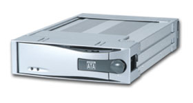 ICY DOCK MB123SK 5.25-inch Hot Swap SATA 2 Aluminum Internal Mobile Rack. Beige Color.